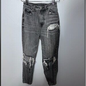 Gray American Eagle Distressed Jeans
